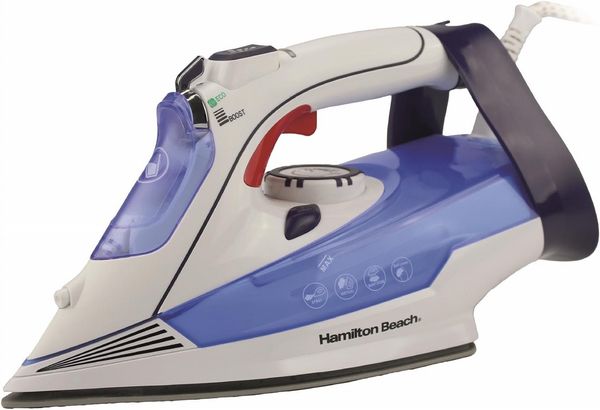 Hamilton Beach Pro SteamMax 3000W White & Blue/ Black & Blue Steam Iron Open Box