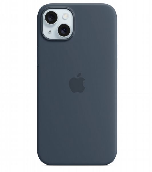 Apple Case for iPhone 15 Plus Silicone with MagSafe - Storm Blue (New)