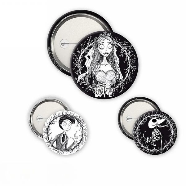 Corpse Bride Trio 3 Badge Pack